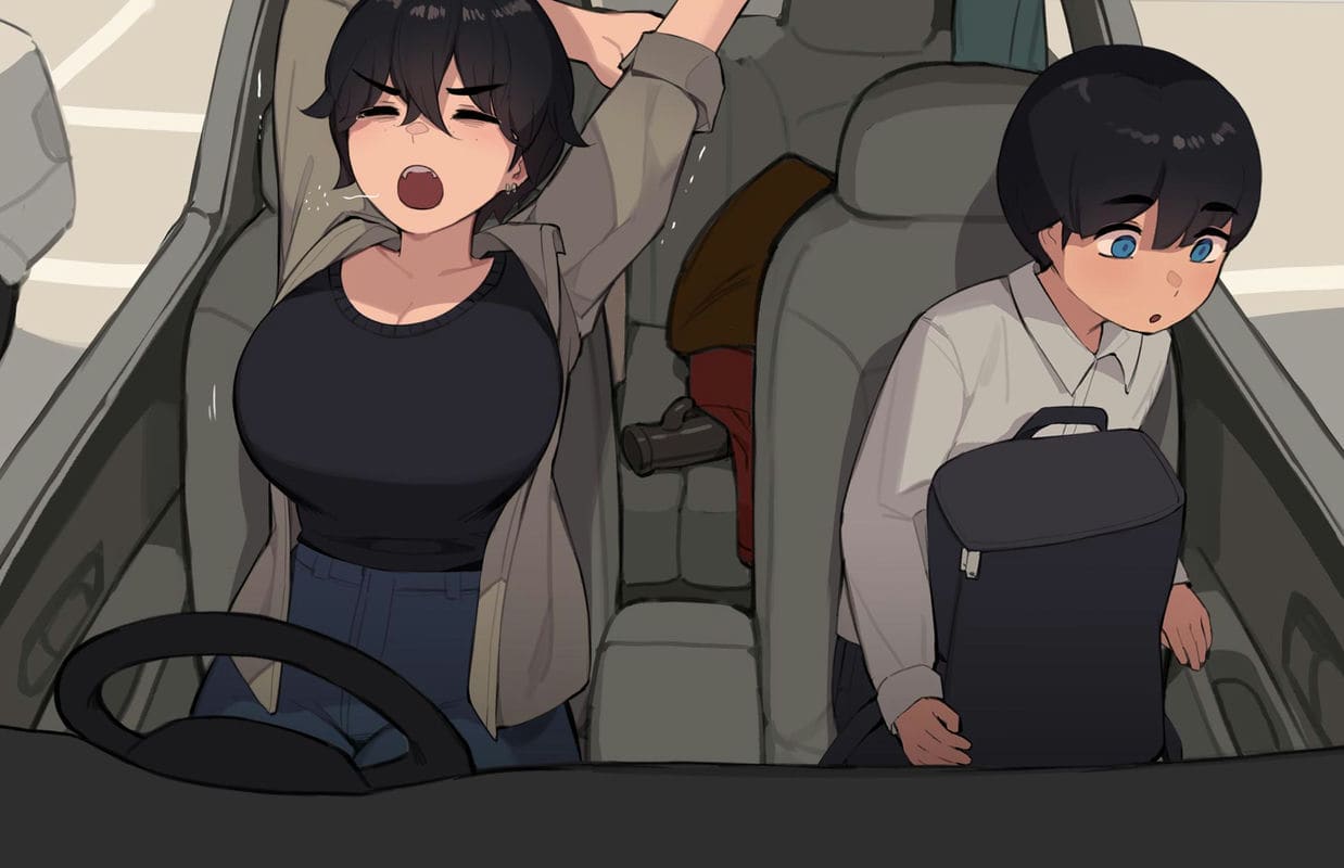 นั่งรถกลับบ้านกับน้องชาย ภาพ 1