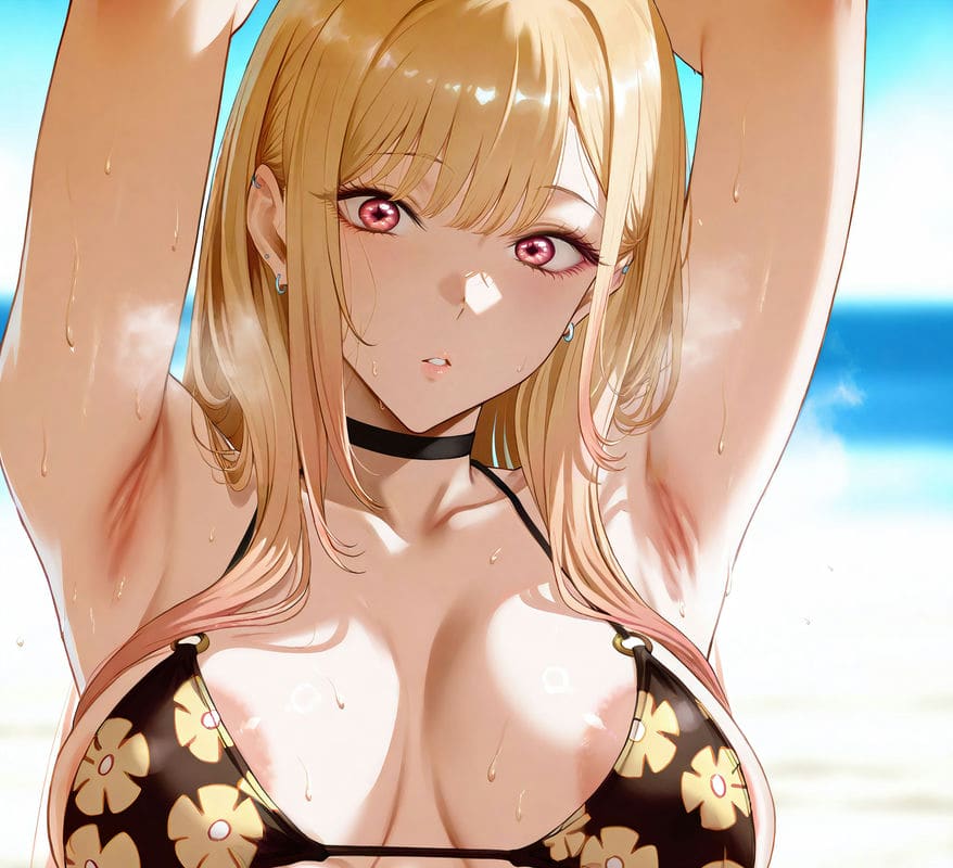 คิตากาวะ มารินเล่นสนุกที่ริมหาด ภาพ 7