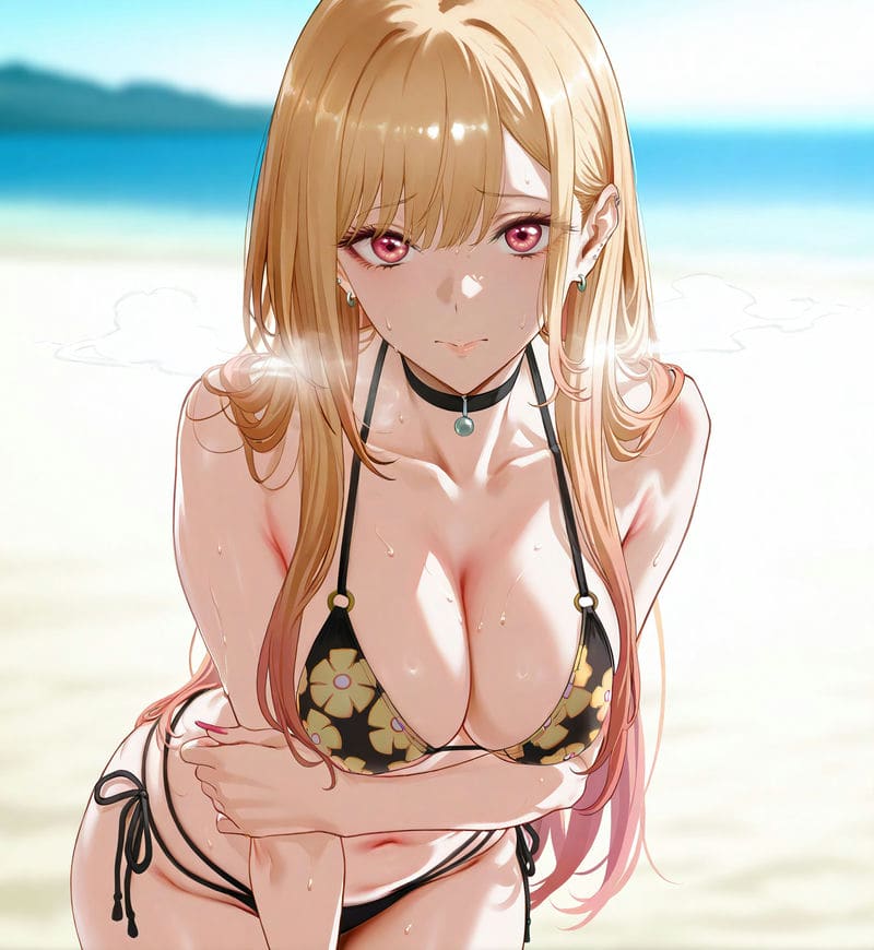 คิตากาวะ มารินเล่นสนุกที่ริมหาด ภาพ 9