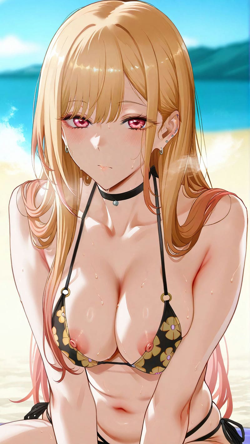 คิตากาวะ มารินเล่นสนุกที่ริมหาด ภาพ 10