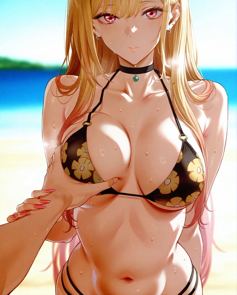 คิตากาวะ มารินเล่นสนุกที่ริมหาด ภาพ 12