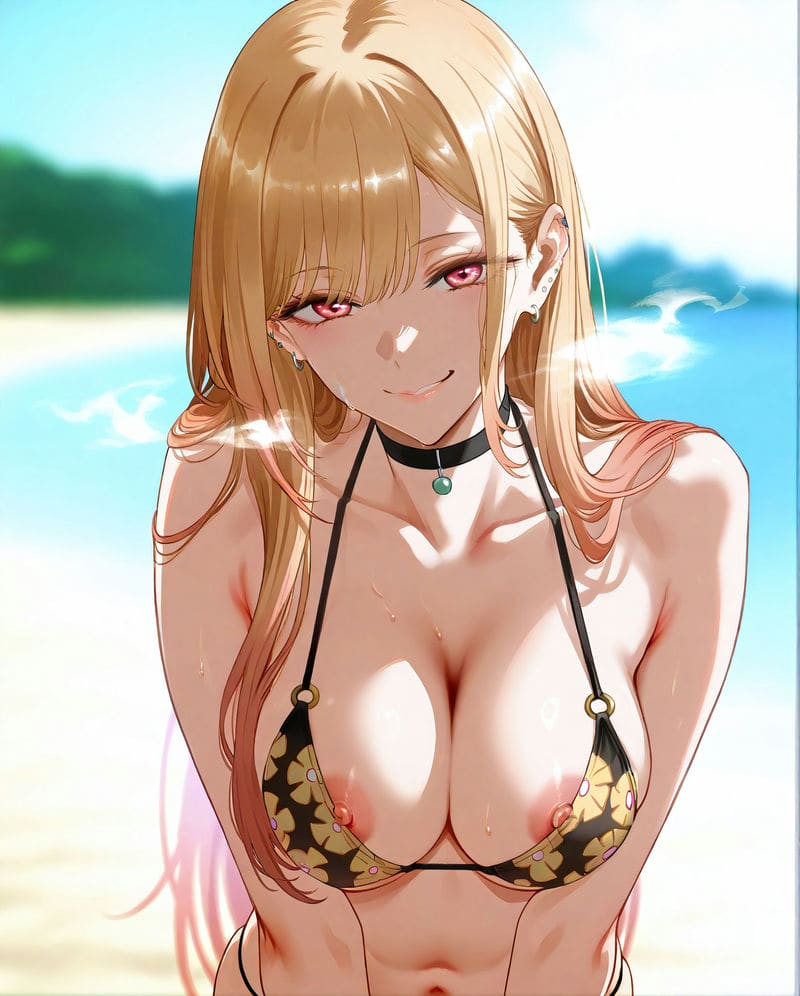 คิตากาวะ มารินเล่นสนุกที่ริมหาด ภาพ 13