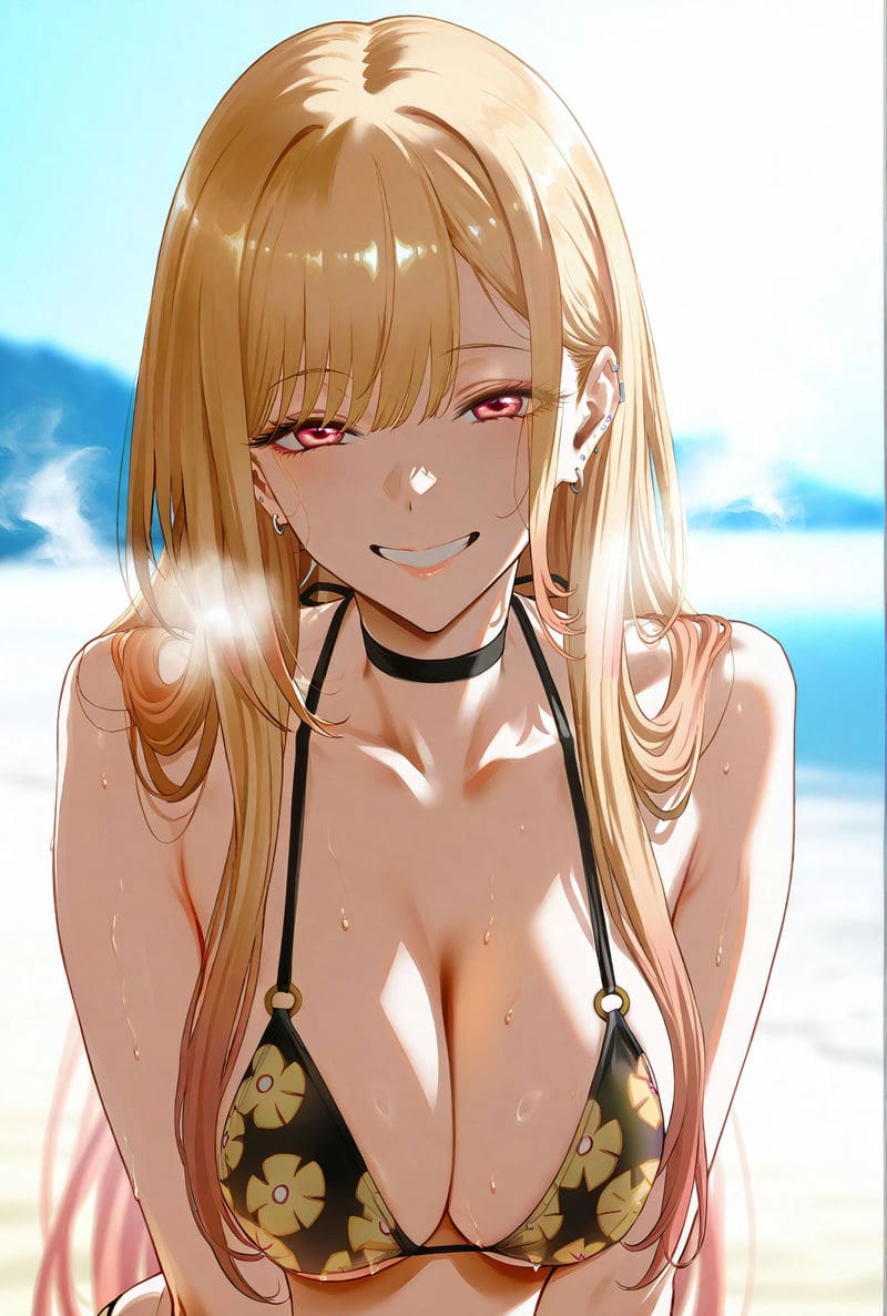 คิตากาวะ มารินเล่นสนุกที่ริมหาด ภาพ 14