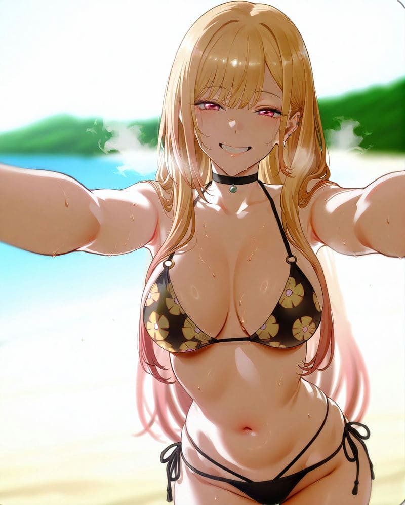 คิตากาวะ มารินเล่นสนุกที่ริมหาด ภาพ 15