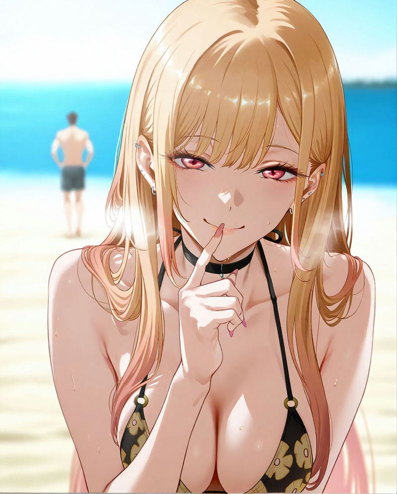 คิตากาวะ มารินเล่นสนุกที่ริมหาด ภาพ 17