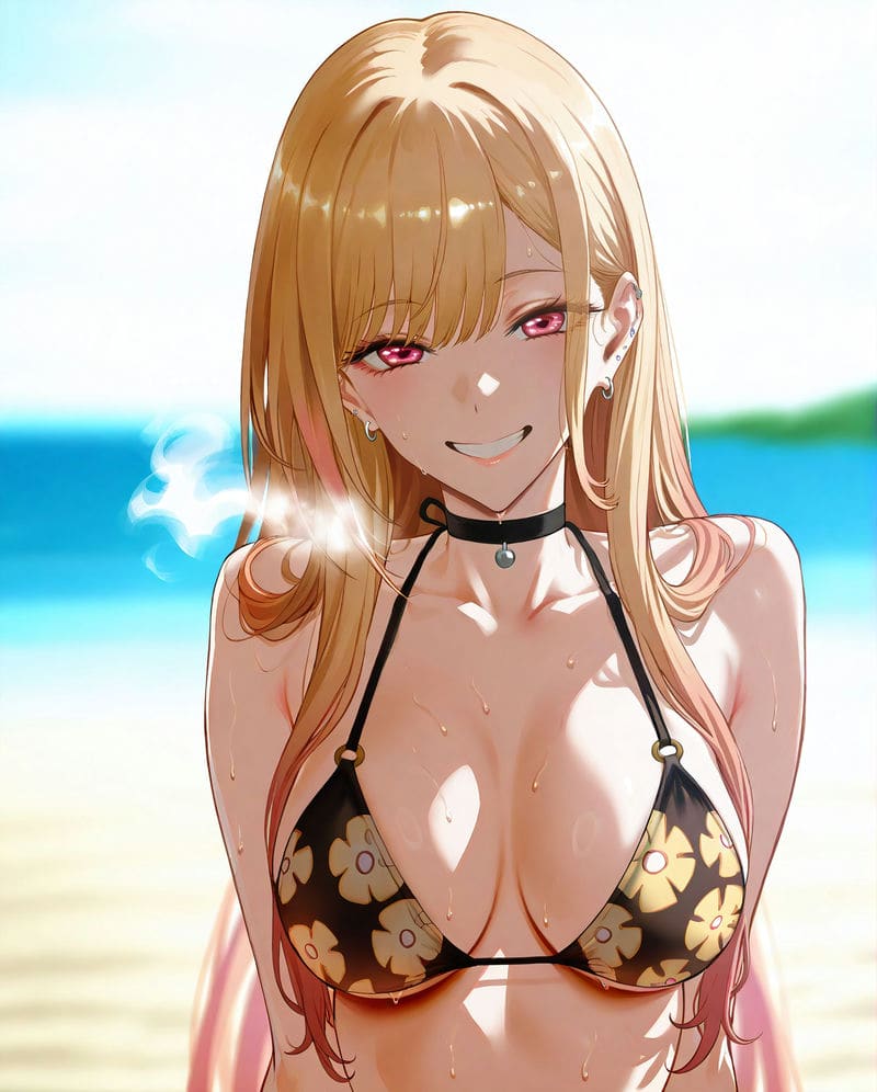 คิตากาวะ มารินเล่นสนุกที่ริมหาด ภาพ 18