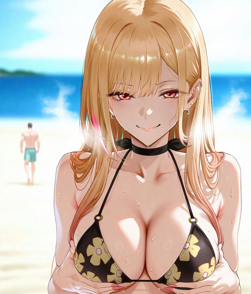 คิตากาวะ มารินเล่นสนุกที่ริมหาด ภาพ 19