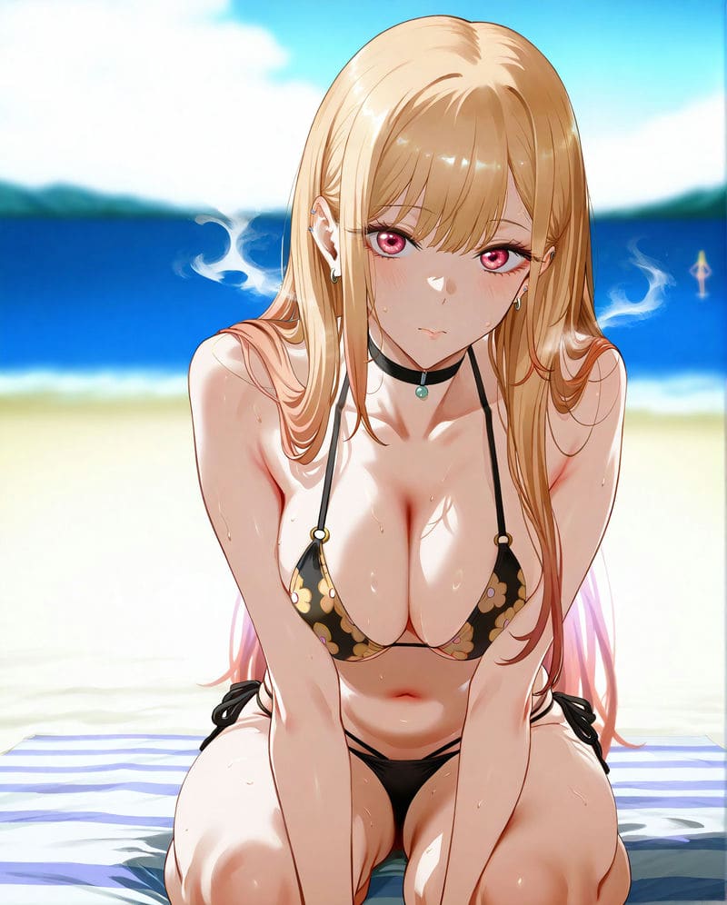 คิตากาวะ มารินเล่นสนุกที่ริมหาด ภาพ 23