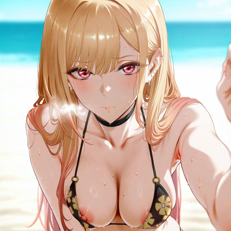 คิตากาวะ มารินเล่นสนุกที่ริมหาด ภาพ 34