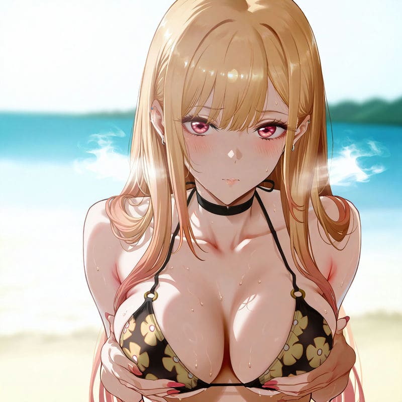 คิตากาวะ มารินเล่นสนุกที่ริมหาด ภาพ 36