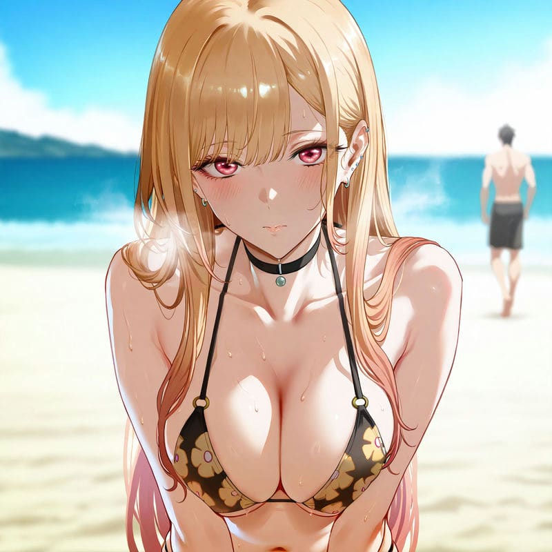 คิตากาวะ มารินเล่นสนุกที่ริมหาด ภาพ 37