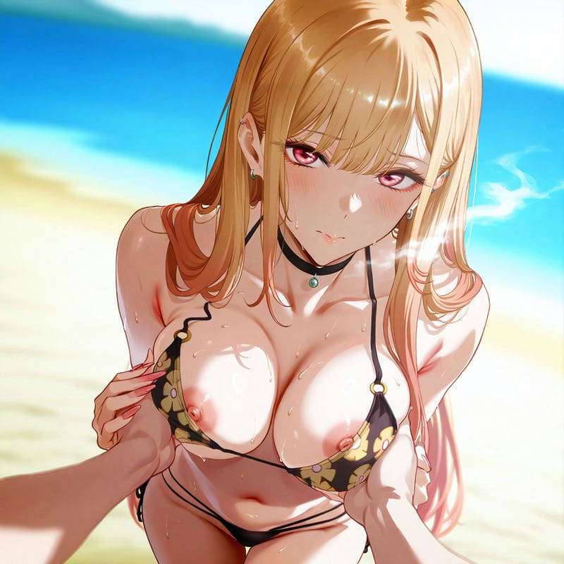 คิตากาวะ มารินเล่นสนุกที่ริมหาด ภาพ 39