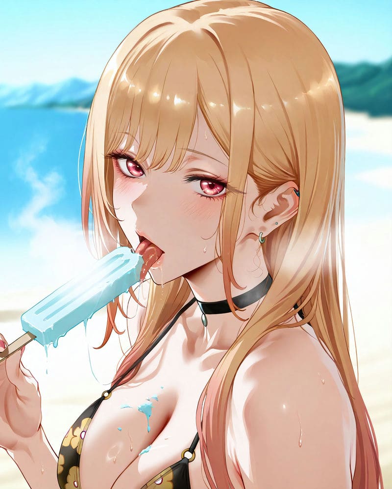 คิตากาวะ มารินเล่นสนุกที่ริมหาด ภาพ 41