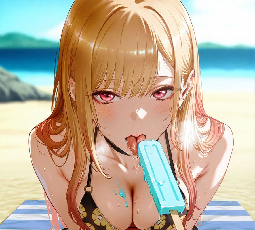 คิตากาวะ มารินเล่นสนุกที่ริมหาด ภาพ 42