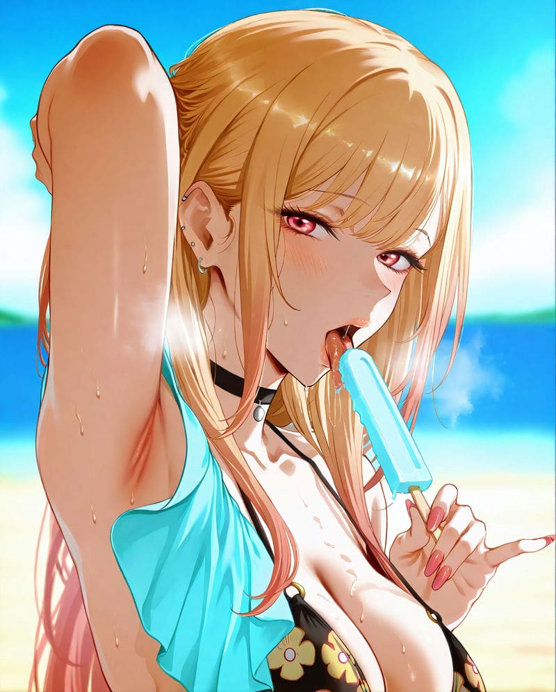 คิตากาวะ มารินเล่นสนุกที่ริมหาด ภาพ 44