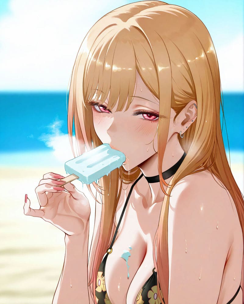 คิตากาวะ มารินเล่นสนุกที่ริมหาด ภาพ 47