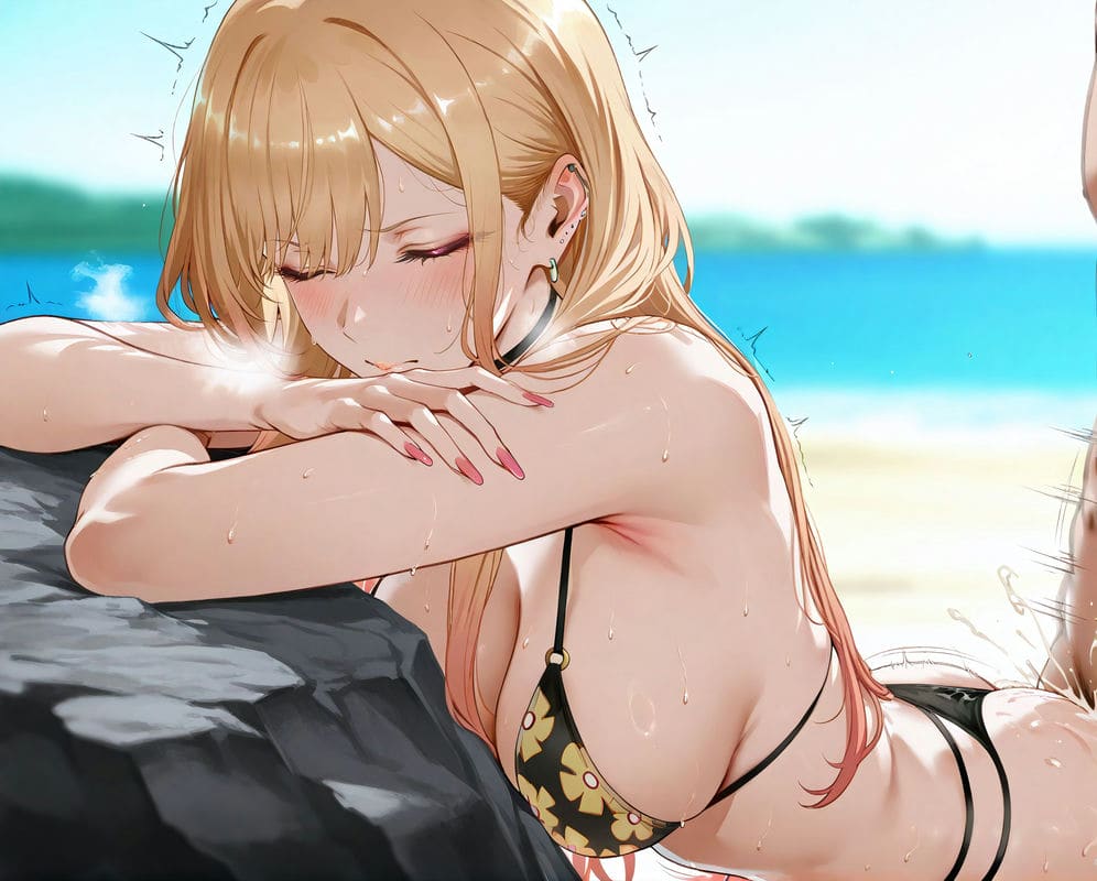 คิตากาวะ มารินเล่นสนุกที่ริมหาด ภาพ 64