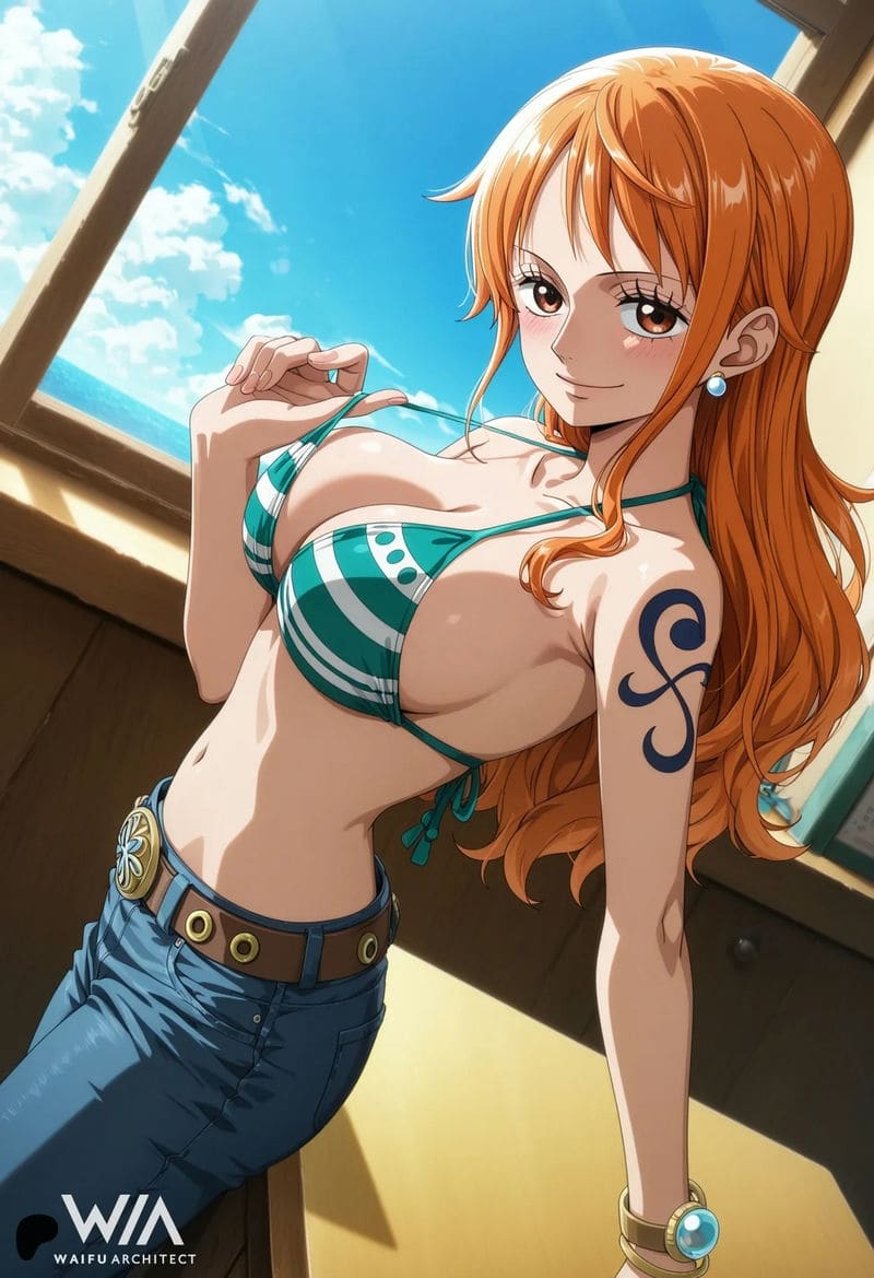 นามิกับลูฟฟี่น้ำแตกใหม่ๆ ภาพ 1