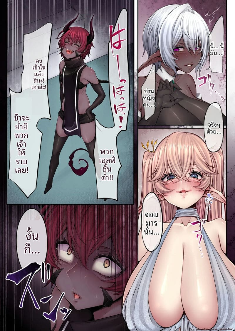 มารเจ้าพ่ายแพ้! โดนเอลฟ์สาวนมใหญ่รุมเย็ดจนน้ำเชื้อไหลเยิ้ม ภาพ 6