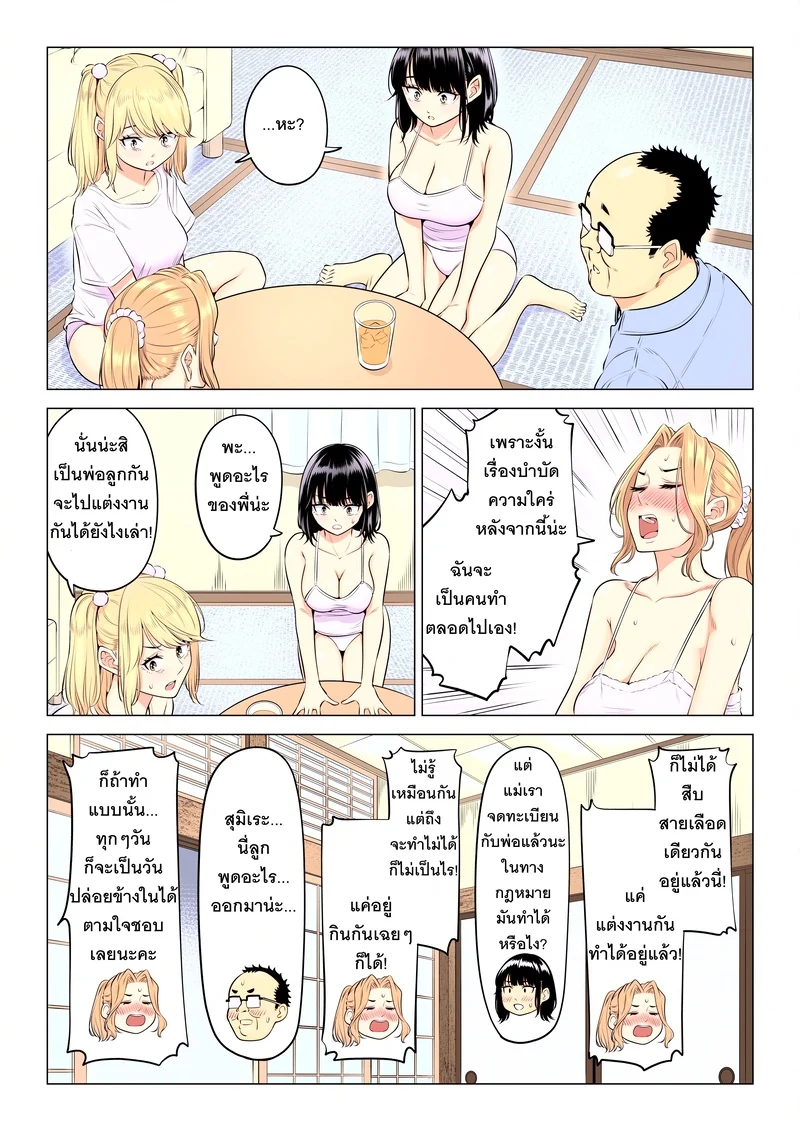 หน้าที่บำบัดความใคร่ให้พ่อบุญธรรมของพวกเราสามพี่น้อง ภาพ 150